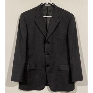Monsieur By Givenchy Blazer Gray Satin Trim All Wool Size 42R